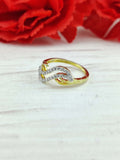 0.2ct Round Cut Moissanite Leaf Split Band Wedding Ring 14k Yellow Gold Plated