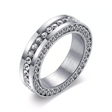 2ct Round Cut Diamond Wedding Ring Band 14k White Gold Finish Eternity Stackable