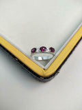 2.5ct Wedding Band Oval Cut Pink Ruby Stylish Three Stone 14k White Gold Finish