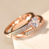 2.1ct Round Cut Diamond Engagement Ring 14k RoseGold Finish Solitaire Bridal Set