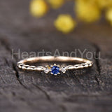 0.3ct Round Cut Simulated Sapphire Trilogy Engagement Ring 14k Rose Gold Plated