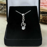 0.5ct Round Diamond Solitaire Music Sign Pendant 14k White Gold Finish NO CHAIN