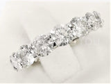 2.2ct Round Cut Moissanite Eternity Women Wedding Band 14k White Gold Plated