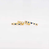 0.5ct Baguette Cut Simulated Sapphire Eternity Wed Band 14k Yellow Gold Plated