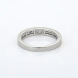 2.2ct Wedding Band Princess Diamond Channel Set Half Eternity 14k WhiteGold Over