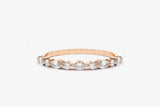 0.5ct Marquise Simulated Diamond Anniversary Wedding Band 14k Yellow Gold Plated