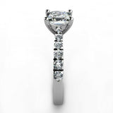 1.9ct Princess Cut Diamond Thin Solitaire Engagement Ring 14k White Gold Finish