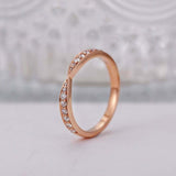 1ct Round Cut Diamond Wedding Band Half Eternity Channel Set 14k RoseGold Finish