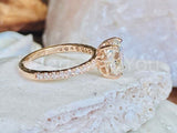 2.3ct Oval Simulated Diamond Solitaire with Accents Ring 14k Yellow Gold Plated