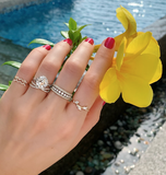 0.7ct Marquise Diamond Engagement Ring 14k YellowGold Over Petite Slim Solitaire