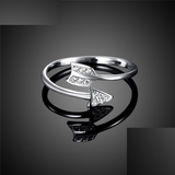 1.2ct Round Cut Diamond Engagement Ring 14k White Gold Finish Arrow Wrap Bypass