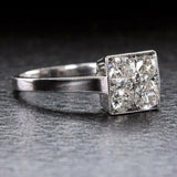 2Ct Round Cut Diamond Vintage Edwardian Engagement Ring 14K White Gold Finish