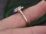1.7ct Round Cut Diamond Vintage Halo Engagement Ring 14k Rose Gold Finish