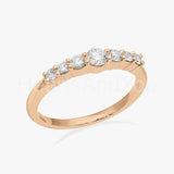 0.15ct Round Cut Moissanite Minimalist Engagement Ring 14K Yellow Gold Plated