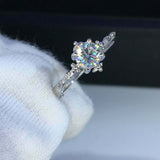 1.5ct Round Cut Diamond Engagement Ring Stylish Solitaire 14k White Gold Finish