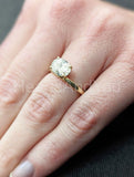0.5ct Oval Simulated Diamond Solitaire Engagement Ring 14k Yellow Gold Plated