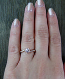 1.2ct Round Cut Diamond Engagement Ring 14k Rose Gold Finish Infinity Wedding