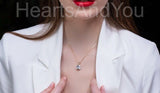 0.5ct Cushion Simulated Diamond Unique Pendant 14k Yellow Gold Plated NO CHAIN