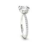 2.3Ct Round Cut Diamond Hidden Halo Women Solitaire Ring 14K White Gold Finish