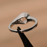 1ct Engagement Ring Round Cut Morganite Stylish Channel Set 14k White Gold Over