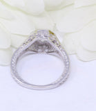 2Ct Round Cut VVS1 Diamond Vintage Antique Engagement Ring 14K White Gold Finish
