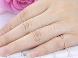 0.4ct Round Cut Moissanite Open Stackable Women Wedding Band 14K RoseGold Plated