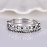 Half Eternity Bridal Set Engagement Ring 1ct Round Diamond 14k White Gold Finish