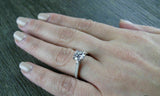1.7ct Round Cut Diamond Engagement Ring 14k White Gold Finish Solitaire Bridal