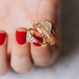 1ct Round Cut Diamond Wedding Band 14k Yellow Gold Finish Engraved Star Eternity