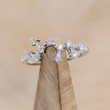 0.5ct Round Cut Moissanite Constellation Engagement Ring 14k White Gold Plated