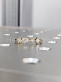 0.3ct Princess Simulated Diamond Cluster Engagement Ring 14k Yellow Gold Plated