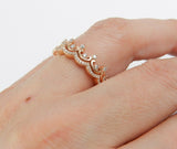 3ct Round Cut Diamond Princess Queen Crown Engagement Ring 14k Rose Gold Finish