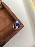 2ct Engagement Ring Emerald Cut Blue Sapphire Diamond Accent 14k White Gold Over
