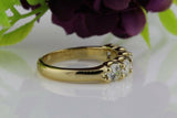Five Stone Anniversary Wedding Ring Band 1ct Round Diamond 14k Yellow Gold Over