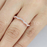 2.4ct Round Cut Moissanite Halo Split Shank Bridal Set 14k Rose Gold Plated