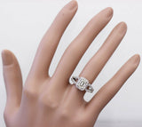Halo Split Shank Engagement Ring 2ct Emerald Cut Diamond 14k White Gold Finish