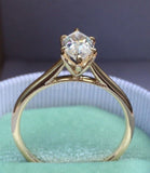 0.5ct Marquise Simulated Diamond Solitaire Engagement Ring 14k YellowGold Plated