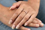 0.5ct Round Cut Moissanite Half Eternity Women Wedding Band 14K Rose Gold Plated