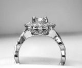 Halo Infinity Engagement Ring 2.5ct Round Cut VVS1D Diamond 14k White Gold Over