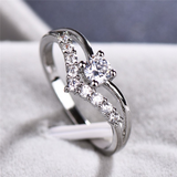 1.9ct Round Cut Diamond Engagement Ring 14k White Gold Finish V Shape Split Band