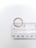 0.1ct Round Cut Simulated Pink Ruby Minimalist Wedding Band 14k Gold Plated
