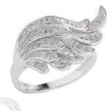 3Ct Round Cut Diamond Elegant Angel Wings Cocktail Ring 14K White Gold Finish