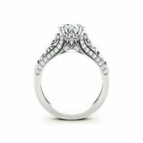 1.7ct Round Cut Diamond Engagement Ring 14k White Gold Finish Antique Vintage