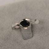1ct Pear Black Diamond Engagement Ring Swirl Twist Solitaire 14k White Gold Over