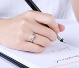 0.6ct Round Cut Diamond Engagement Ring 14k White Gold Finish Unique Solitaire