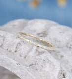 0.3ct Baguette Simulated Diamond Minimalist Wedding Band 14k Yellow Gold Plated