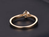 Solitaire Engagement Ring 0.5ct Round Cut VVS1D Diamond 14k Yellow Gold Finish