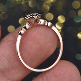 1.2ct Round Cut VVS1D Diamond Engagement Ring Promise Women 14k Rose Gold Finish