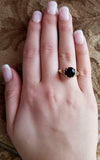 2.3ct Engagement Ring Round Cut Blue Sapphire Split Shank 14k Yellow Gold Finish