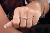0.5ct Round Cut Moissanite Half Eternity Women Wedding Band 14K Rose Gold Plated